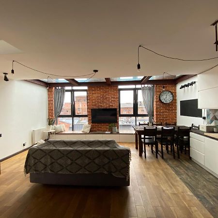 Wyjatkowy 2-Poziomowy Klimatyzowany Loft Apartman Łódź Kültér fotó
