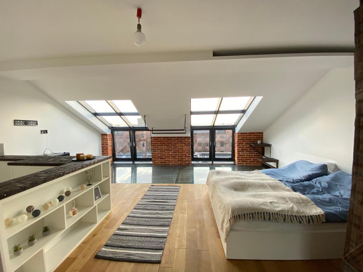 Wyjatkowy 2-Poziomowy Klimatyzowany Loft Apartman Łódź Kültér fotó