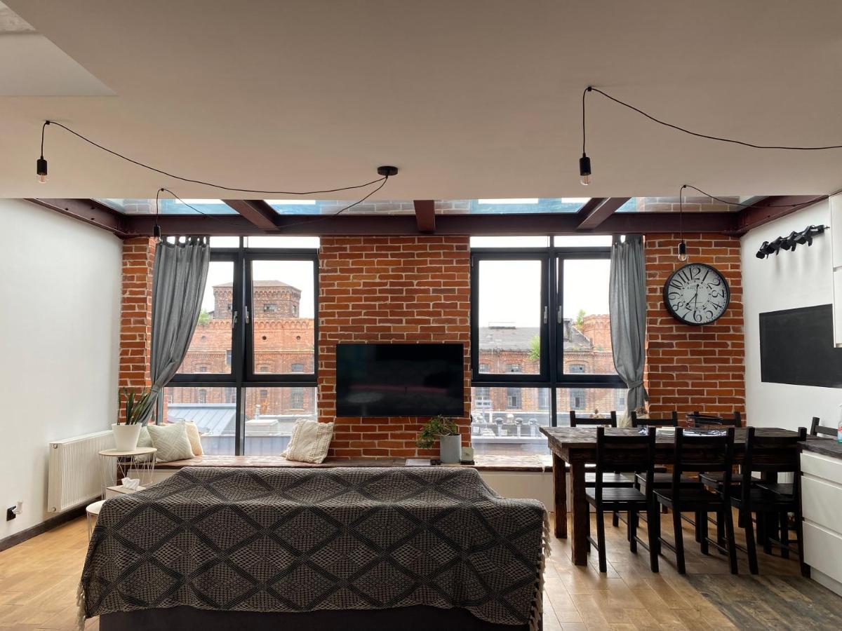Wyjatkowy 2-Poziomowy Klimatyzowany Loft Apartman Łódź Kültér fotó