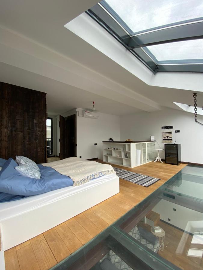 Wyjatkowy 2-Poziomowy Klimatyzowany Loft Apartman Łódź Kültér fotó